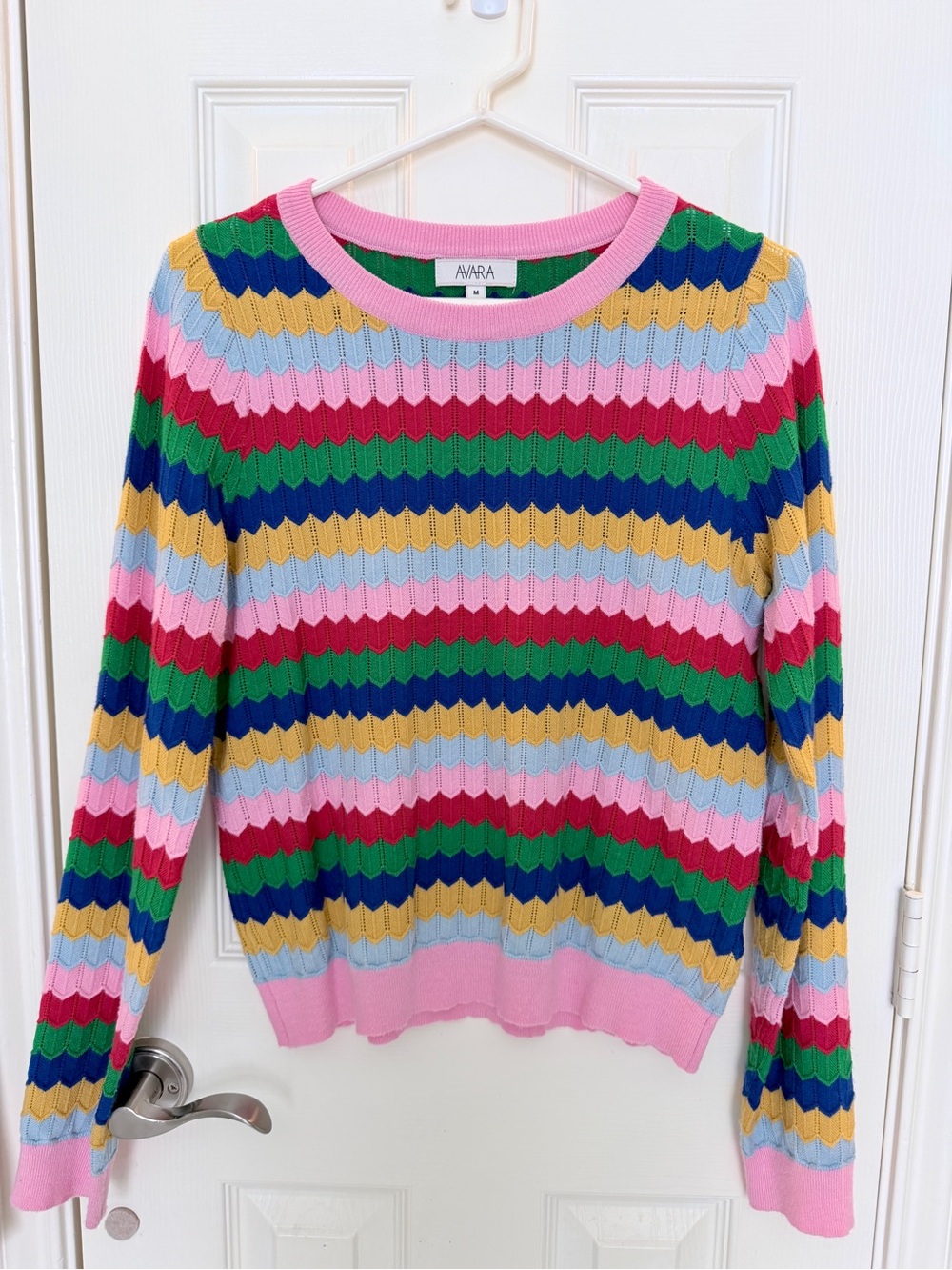 Avara Multicolor Chevron Knit Sweater